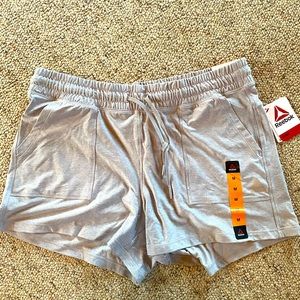 NWT| Reebok grey athletic silky shirt pockets